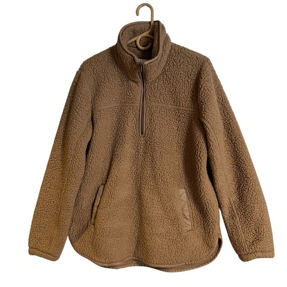 Abercrombie Fitch Sherpa Teddy Bear Pullover Sweater Size Large - Picture 1 of 7
